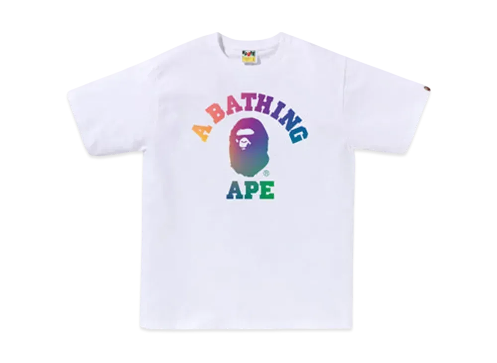 A BATHING APE College Gradation Tee Bapec Special Preorder "White"