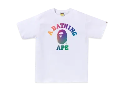 A BATHING APE College Gradation Tee Bapec Special Preorder "White"