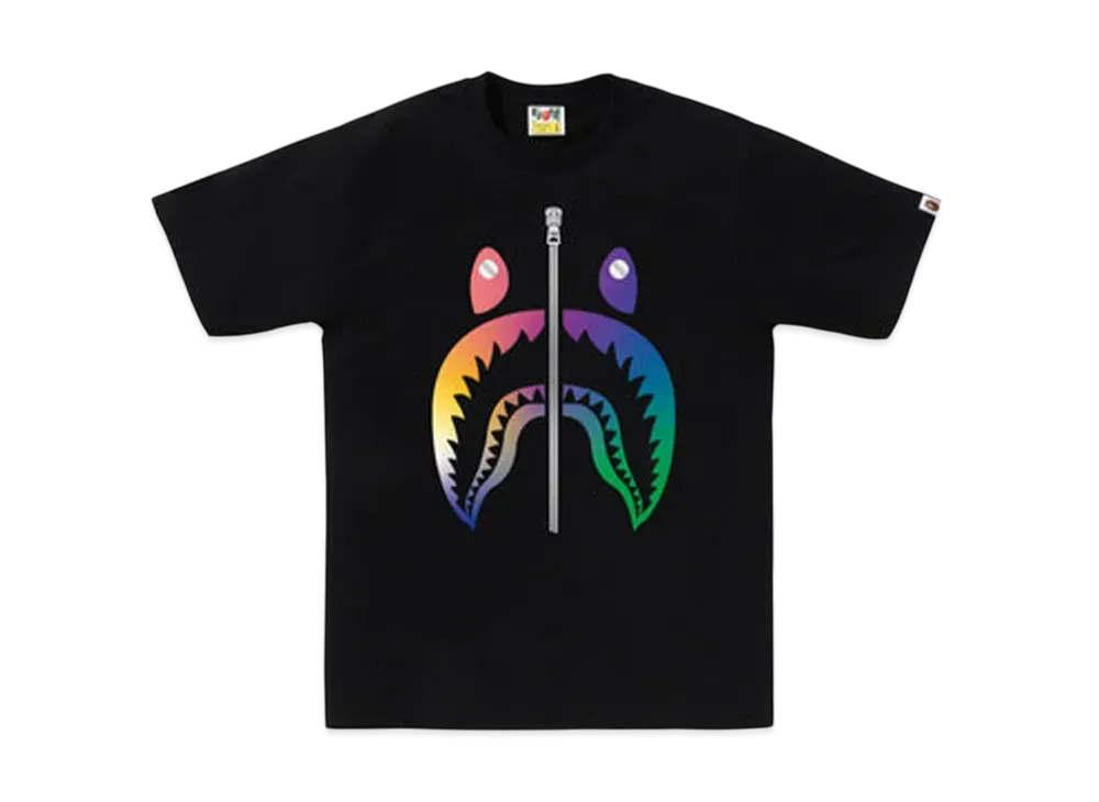 A BATHING APE Gradation Shark Tee Bapec Special Preorder "Black"