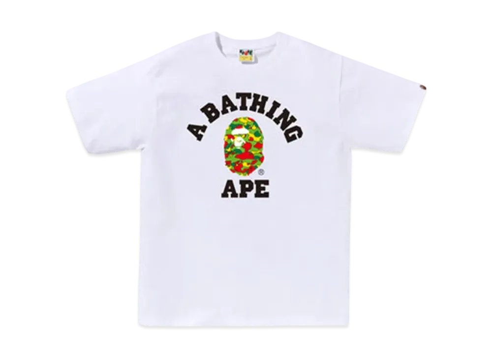 A BATHING APE Sta Camo College Tee Bapec Special Preorder "White"
