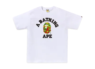 A BATHING APE Sta Camo College Tee Bapec Special Preorder "White"