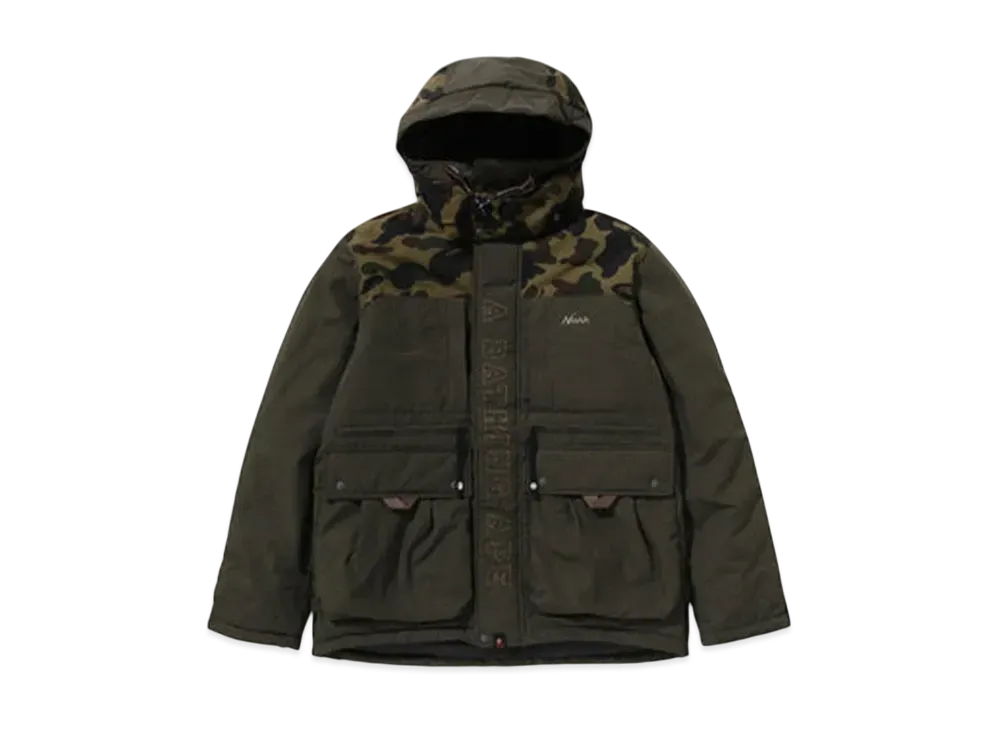 A BATHING APE x Nanga Hinoc Down Jacket "Olivedrab"
