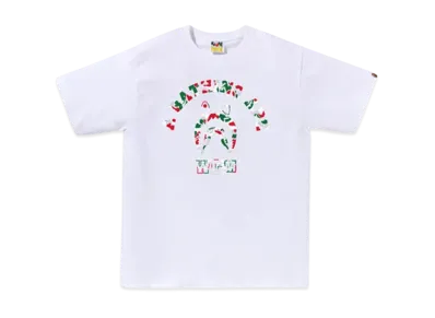A BATHING APE Bape Store Milan Shark College Tee "White"