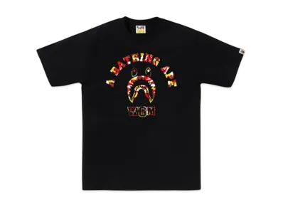 A BATHING APE Bape Store Beijing Shark College Tee "Black"