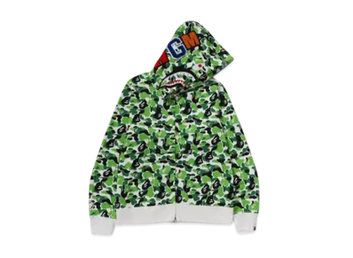 A BATHING APE Bape Store Chengdu Separate Shark Full Zip Hoodie "Green"