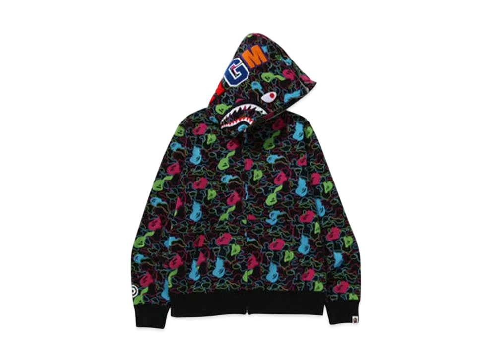 A BATHING APE Bape Store Las Vegas Separate Shark Full Zip Hoodie "Multi"
