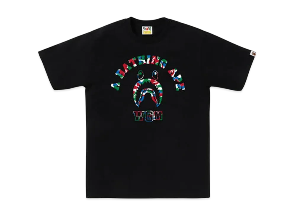 A BATHING APE Bape Store Qingdao Shark College Tee "Black"