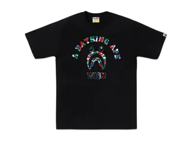 A BATHING APE Bape Store Qingdao Shark College Tee "Black"