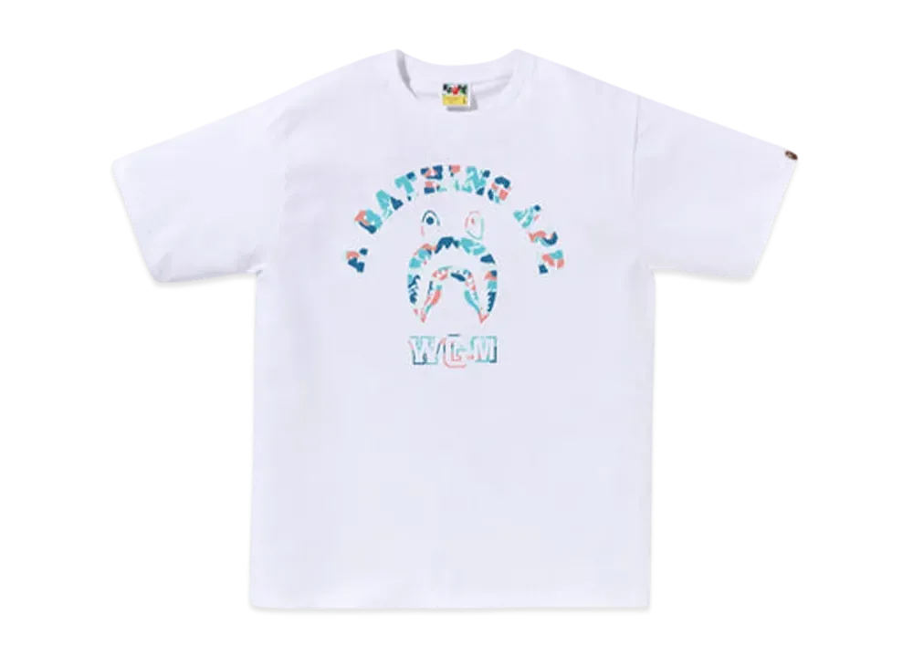 A BATHING APE Bape Store Hangzhou Shark College Tee "White"