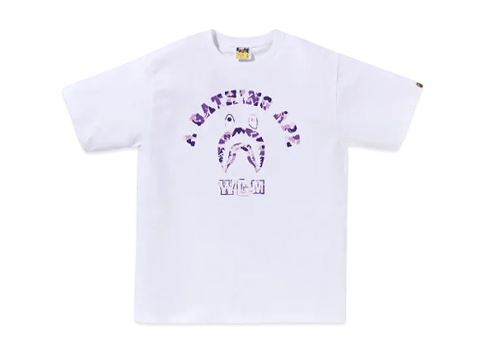 A BATHING APE Bape Store Taipei Shark College Tee "White"