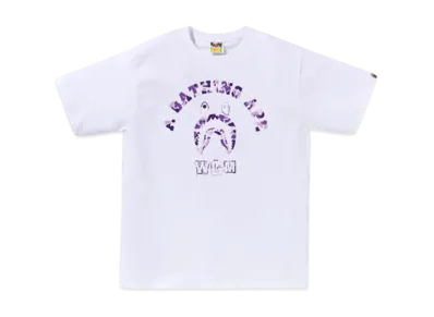 A BATHING APE Bape Store Taipei Shark College Tee "White"