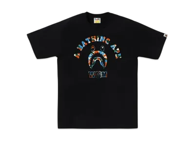 A BATHING APE Bape Store Jakarta Shark College Tee "Black"