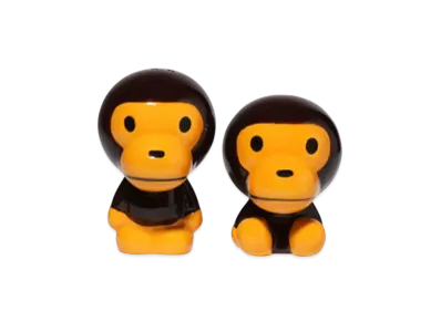 A BATHING APE Baby Milo Salt&Pepper Shaker "Brown"