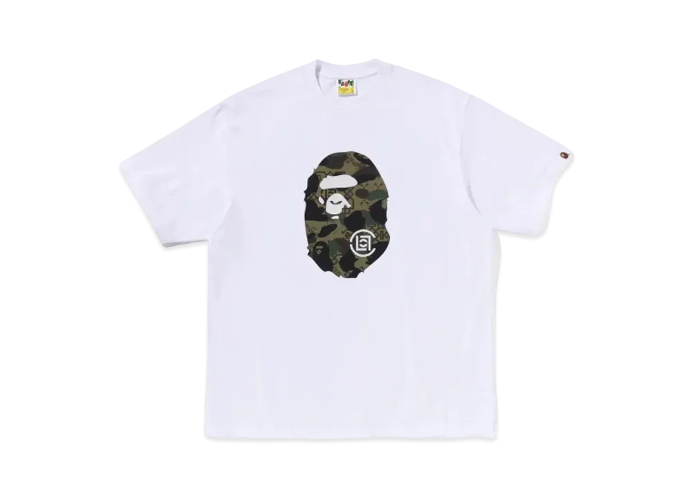 アベイシングエイプ x クロット カモ ビッグ エイプヘッド リラックスド フィト Tシャツ "ホワイト"