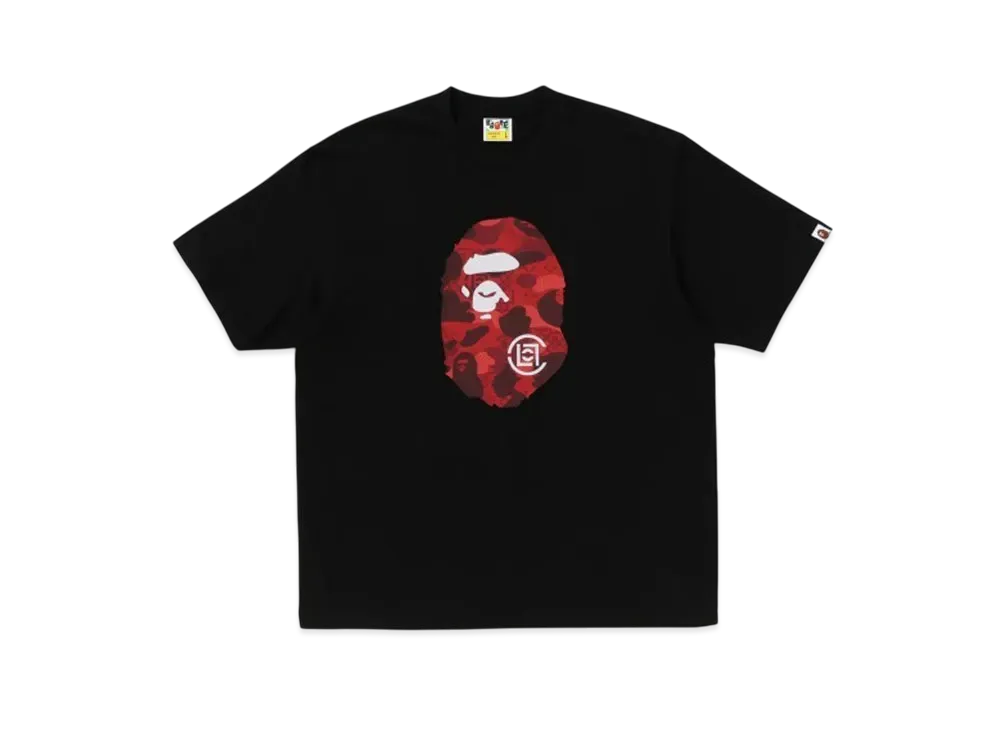 アベイシングエイプ x クロット カモ ビッグ エイプヘッド リラックスド フィト Tシャツ "ブラック"