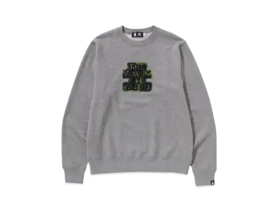 A BATHING APE x Black Eye Patch Crewneck Sweat "Gray"