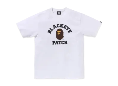 A BATHING APE x Black Eye Patch College Tee "White"