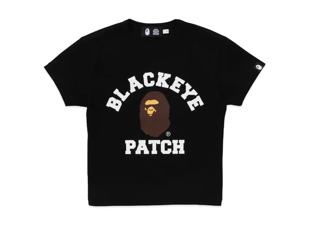 A BATHING APE x Black Eye Patch [Ladies'] College Mini Tee "Black"