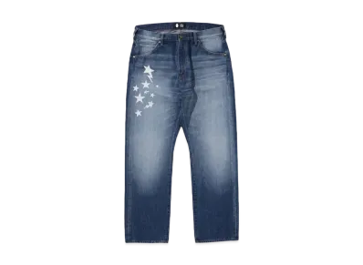 A BATHING APE x Black Eye Patch Loose Fit Denim Pants "Indigo"