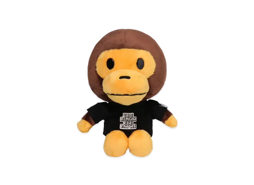 A BATHING APE x Black Eye Patch Baby Milo® Plush Doll "Brown"