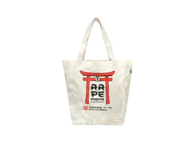 AAPE Store Kyoto Tote Bag "White"