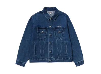 A BATHING APE Metal Logo Pin Denim Jacket "Indigo"
