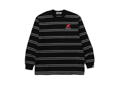 A BATHING APE Ape Heart Hoop L/S Tee "Black"