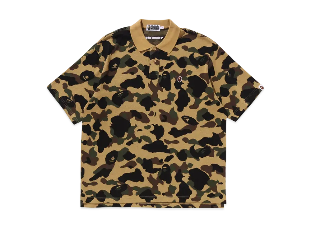 A BATHING APE 1st Camo One Point Polo "Yellow"
