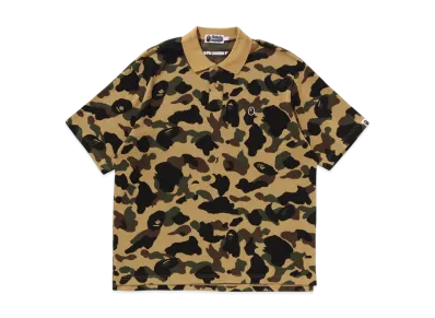 A BATHING APE 1st Camo One Point Polo "Yellow"