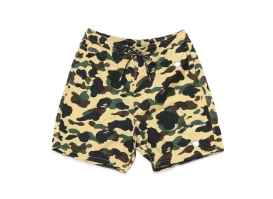 A BATHING APE 1st Camo Beach Shorts "Yellow"
