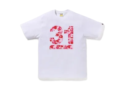 A BATHING APE 31st Anniv. ABC Camo Tee "White/Pink"