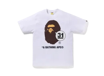 A BATHING APE 31st anniv. Ape Head Tee "White"