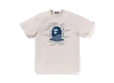 A BATHING APE 31st Anniv. Japan Ape Head Tee "Ivory"