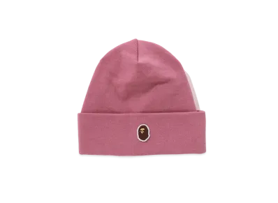 A BATHING APE Silicon Ape Head Knit Cap "Pink"