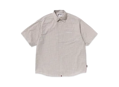 A BATHING APE Bape Legacy Ape Head One Point Check S/S Shirt "Ivory"