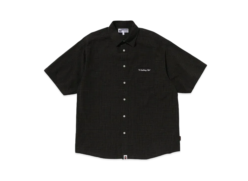 A BATHING APE Bape Legacy Ape Head One Point Check S/S Shirt "Green"