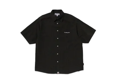 A BATHING APE Bape Legacy Ape Head One Point Check S/S Shirt "Green"