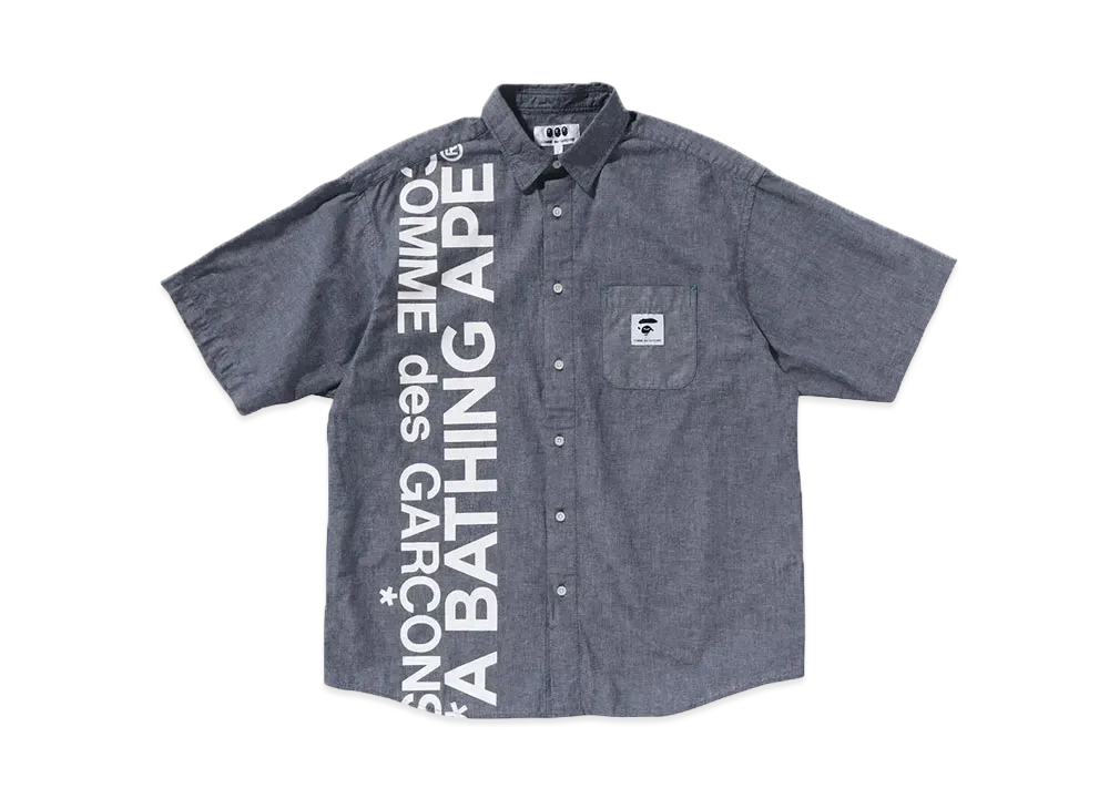A BATHING APE x CDG Osaka S/S Shirt "Light Indigo"