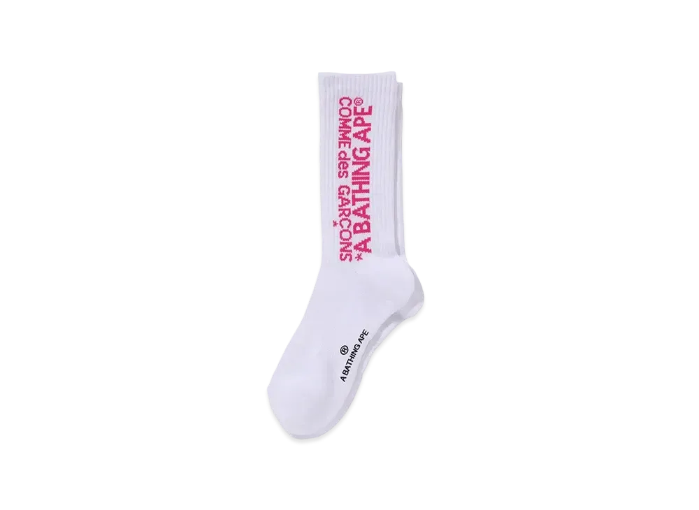 A BATHING APE x CDG Osaka Logo Socks "White"