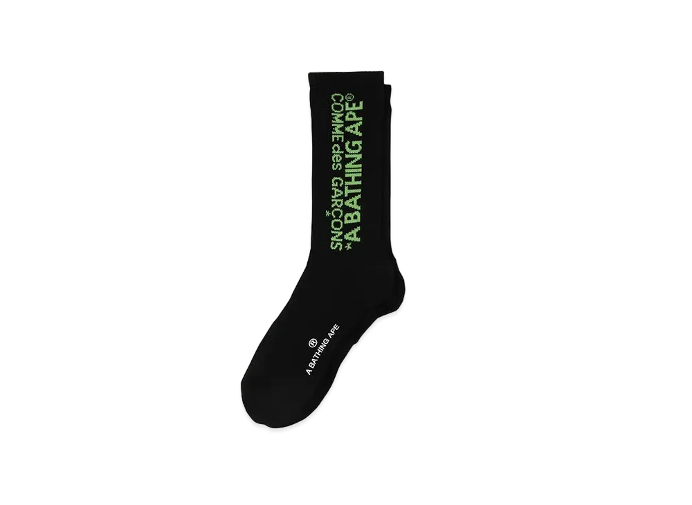 A BATHING APE x CDG Osaka Logo Socks "Black"
