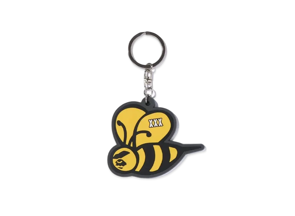 A BATHING APE x GOD SELECTION XXX Bape Bee Keychain "Orange"
