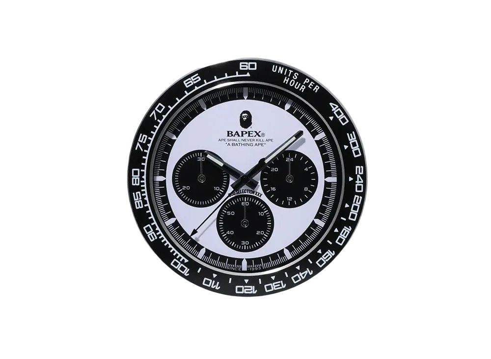 A BATHING APE x GOD SELECTION XXX Bapex Wall Clock "Black"