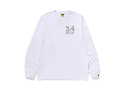 A BATHING APE Daruma Long Sleeve Tee Harajuku Store Limited "White"