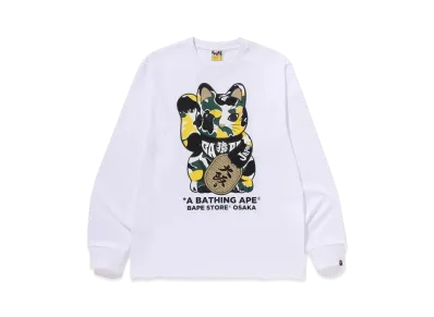 A BATHING APE Manekineko Long Sleeve Tee Osaka Store Limited "White"