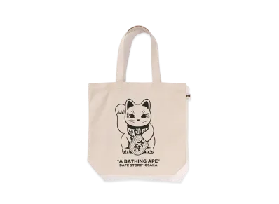 A BATHING APE Manekineko Tote Bag Osaka Store Limited "Ivory"