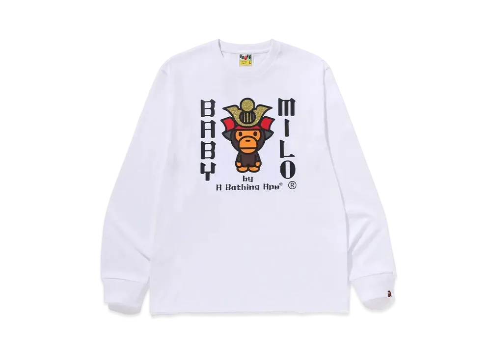A BATHING APE Kyoto Baby Milo Long Sleeve Tee Kyoto Store Limited "White"