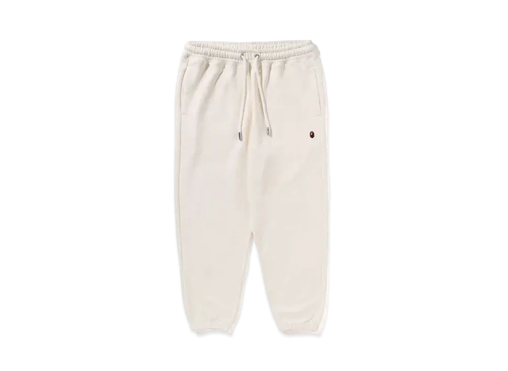 A BATHING APE APE Head One Point Sweat Pants "White"
