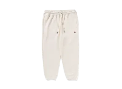 A BATHING APE APE Head One Point Sweat Pants "White"