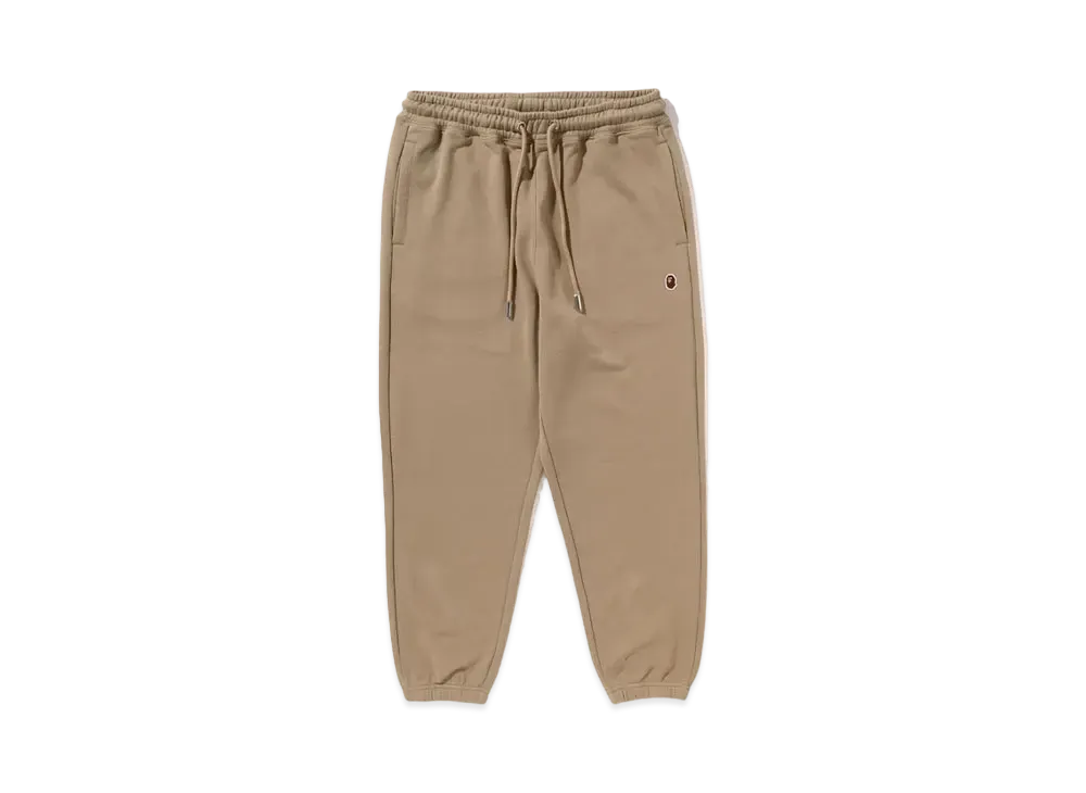 A BATHING APE APE Head One Point Sweat Pants "Beige"