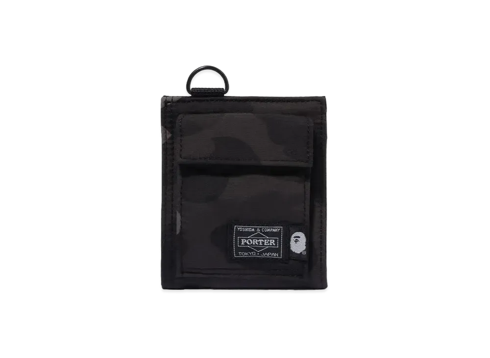 A BATHING APE x PORTER Color Camo Wallet "Black"